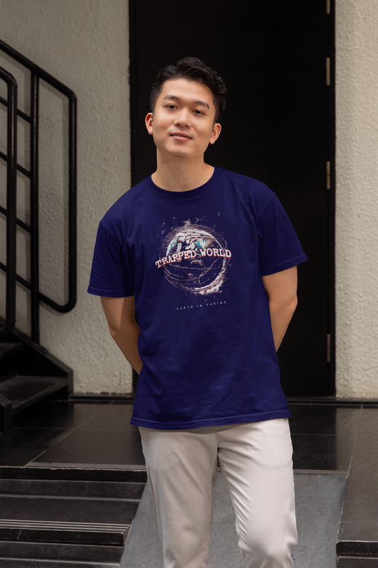Trapped World Half Sleeve Round Neck T-Shirts