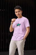 Play Half Sleeve Lavender Round Neck T-Shirt for Men Hello Swanky