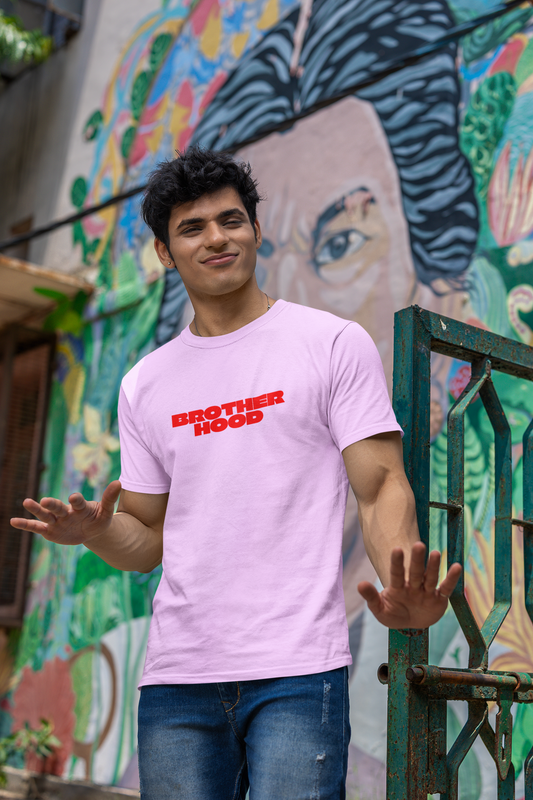 Brother Hood Half Sleeve Lavender Round Neck T-Shirt