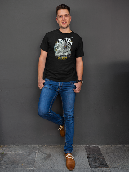 Master Gangster Sleeve Black Round Neck T-Shirt – Bold Style