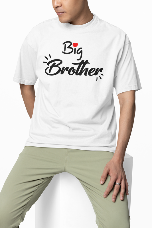 Oversized T-Shirts Love Big Bro Cute Sibling Family Outfit