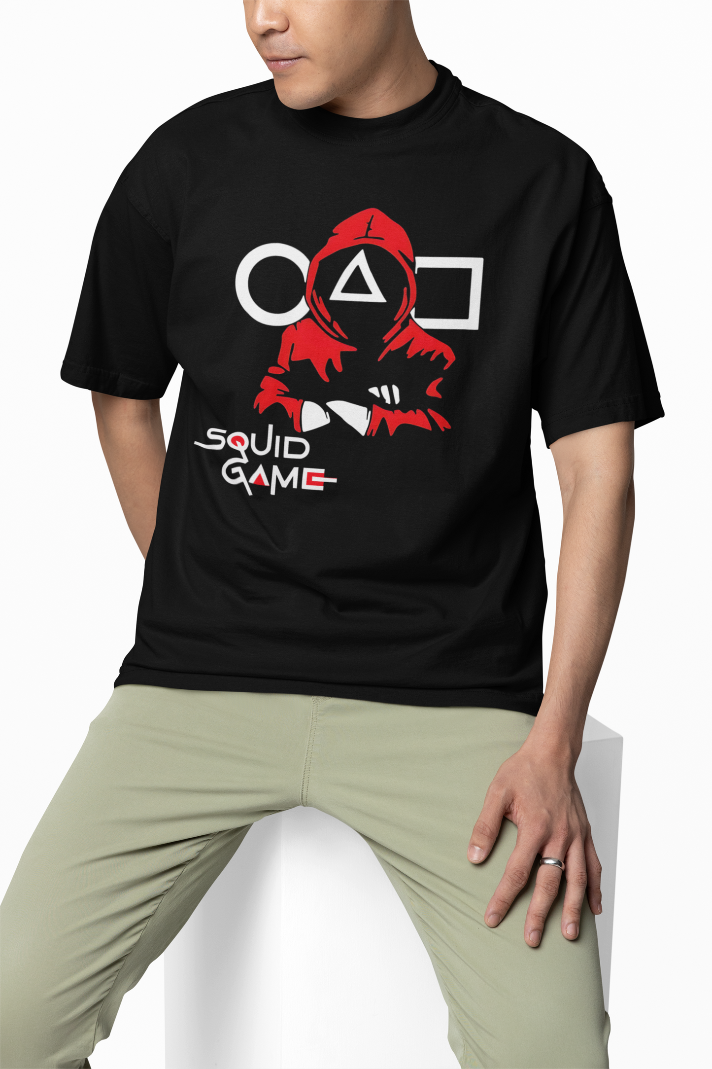Squid Game Icons Oversized T-Shirt Pop Culture Statement Tee