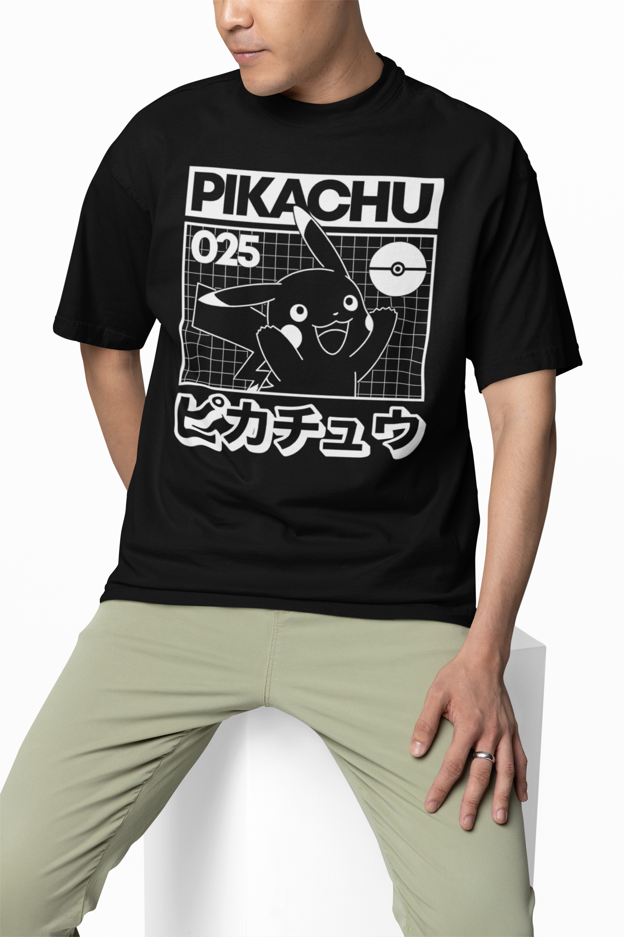 Pikachu 025 Pokemon Oversized T-Shirts