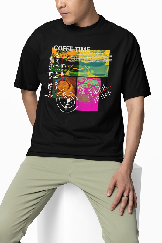 Coffee Time Oversized T-Shirts