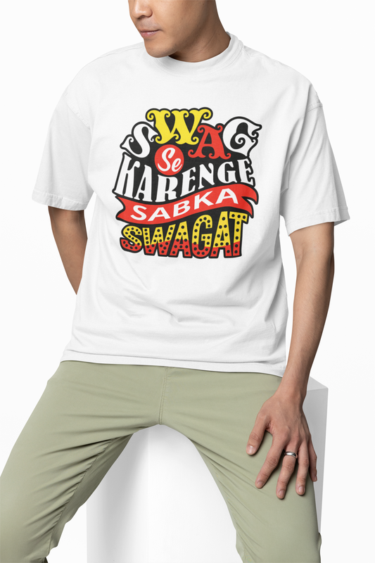 Swag Se Swagat Oversized T-Shirt Bold Desi Streetwear Style