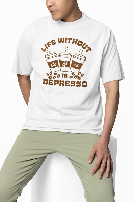 Depresso Coffee Oversized T-Shirts