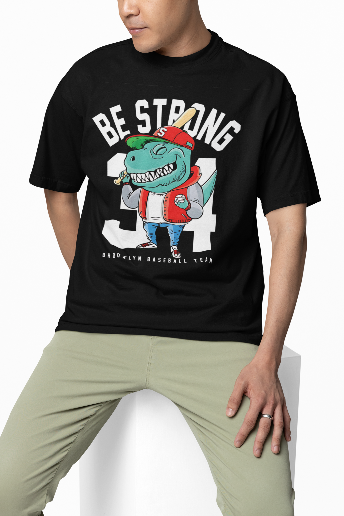 Baseball Be Strong Oversized T-Shirt