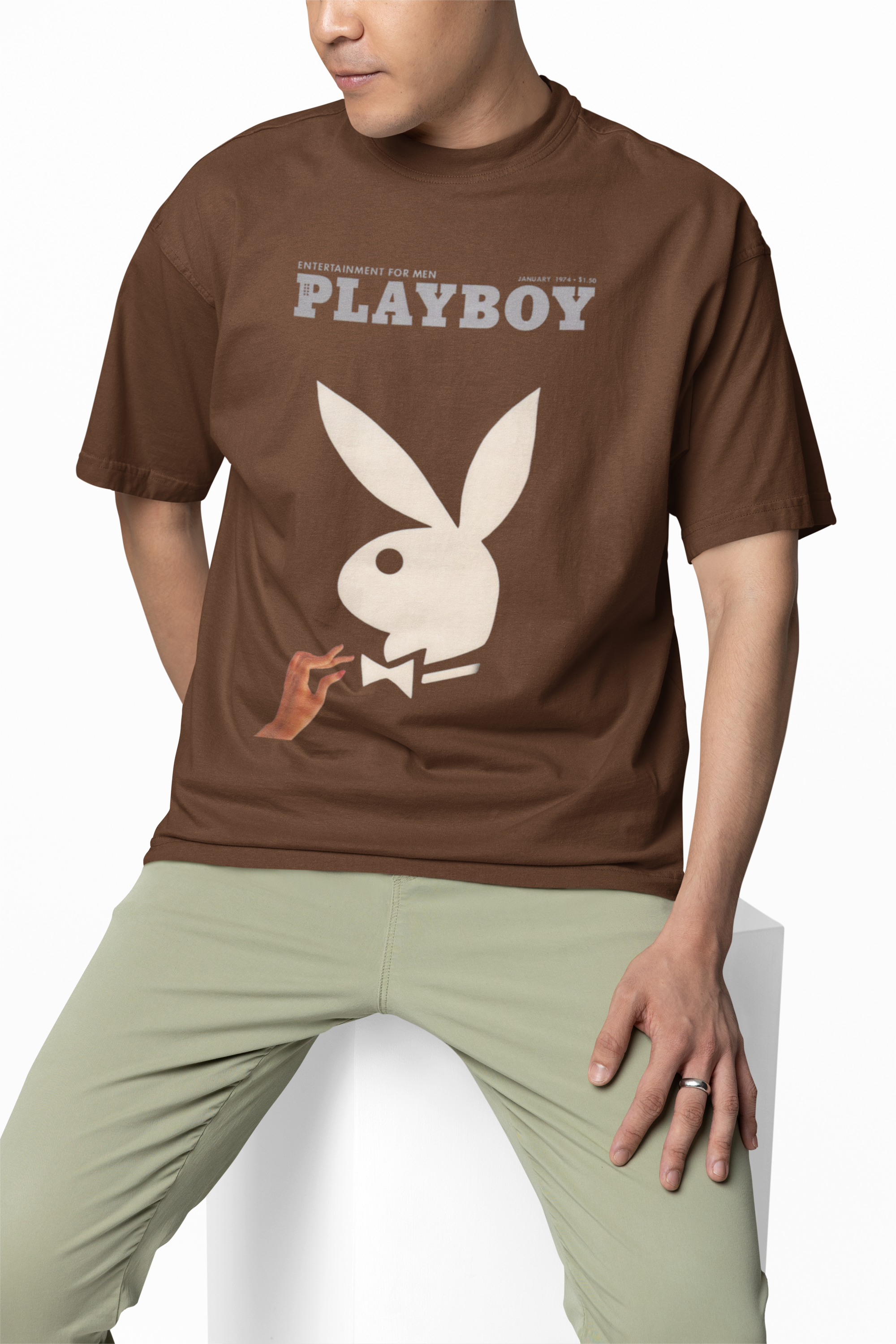 Playboy Dark Icon Oversized Graphic T-Shirt