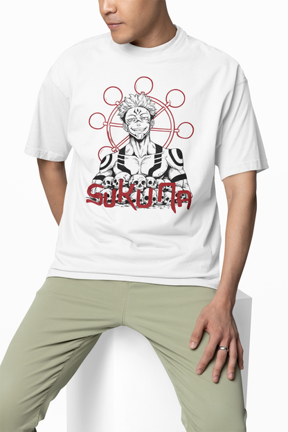 Sukuna Oversized T-Shirt Anime Streetwear Graphic Tee