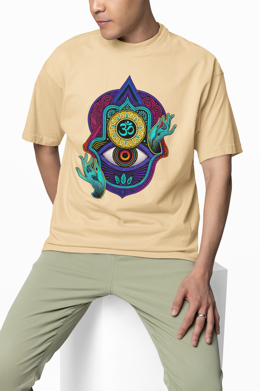 Mystical Hamsa Oversized T-Shirts