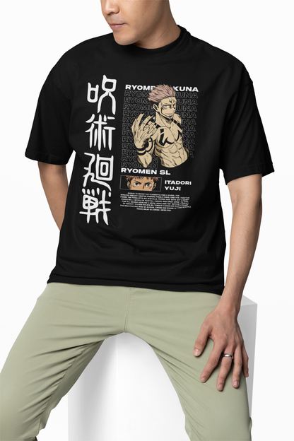 Ryomen Kuna Oversized T-Shirts for Anime Streetwear Outfits
