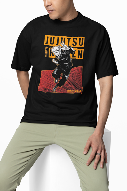 Yuji Itadori Oversized T-Shirts Anime Graphic Streetwear Look