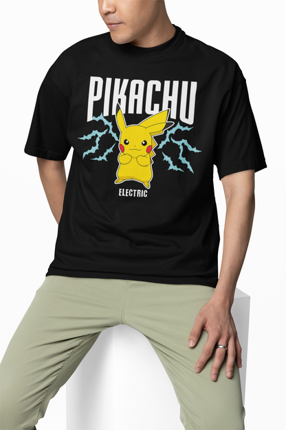 Electric Pikachu Oversized T-Shirt – Bold & Trendy Graphic Tee