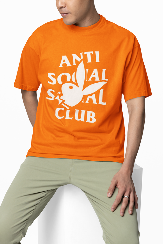Anti Social Bunny Oversized T-Shirt Bold and Trendy T-shirt
