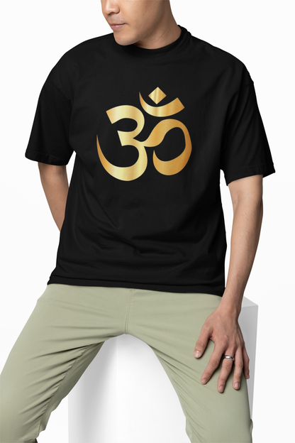 Om Gold Art Oversized T-Shirts