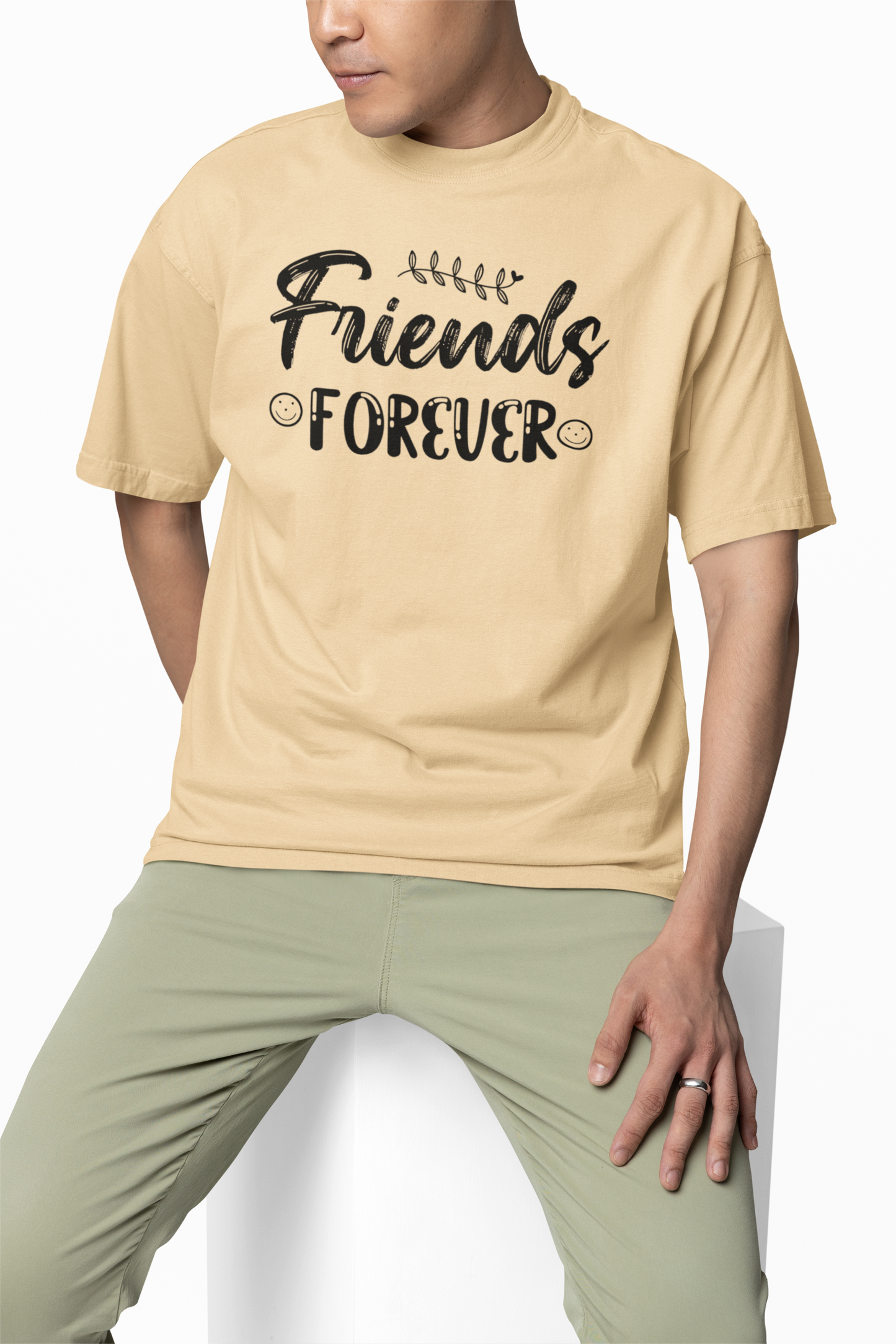 Forever Friends Oversized T-Shirt – Stylish Friendship Tee