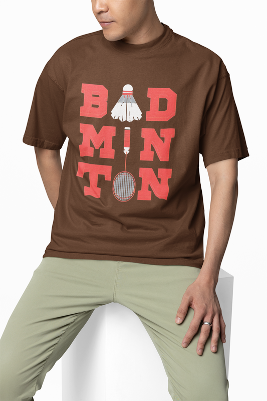 Badminton Graphic Oversized T-Shirt