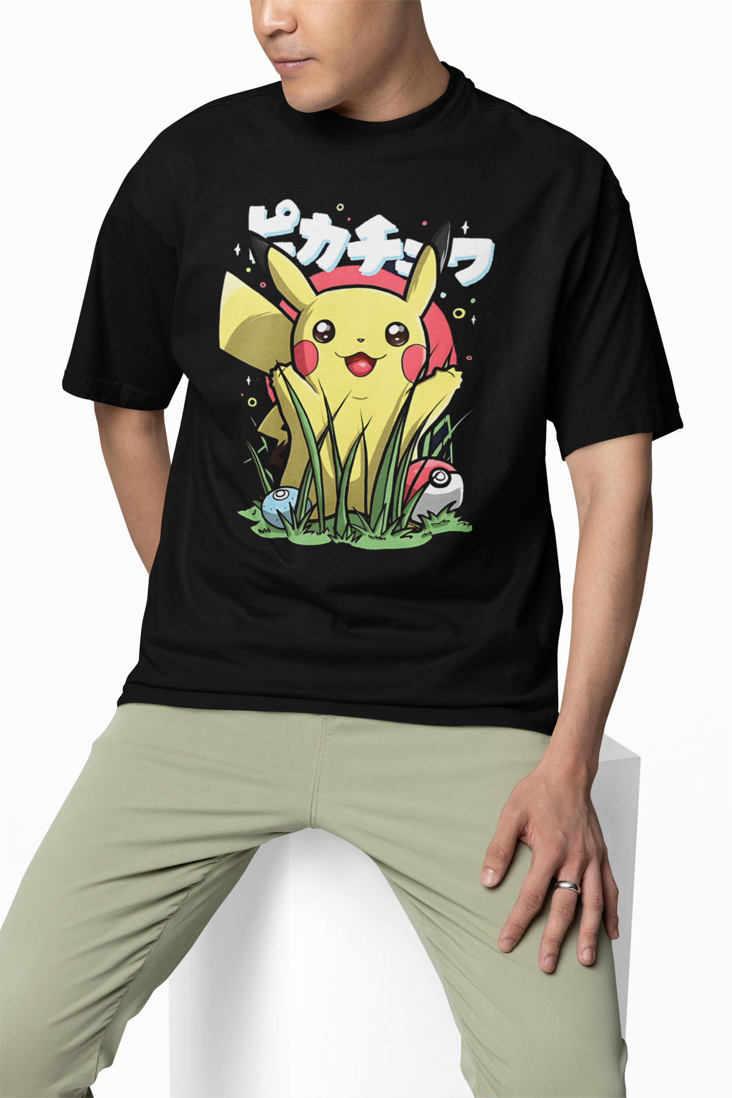 Pikachuu Oversized T-Shirt Black – Fun Streetwear Design