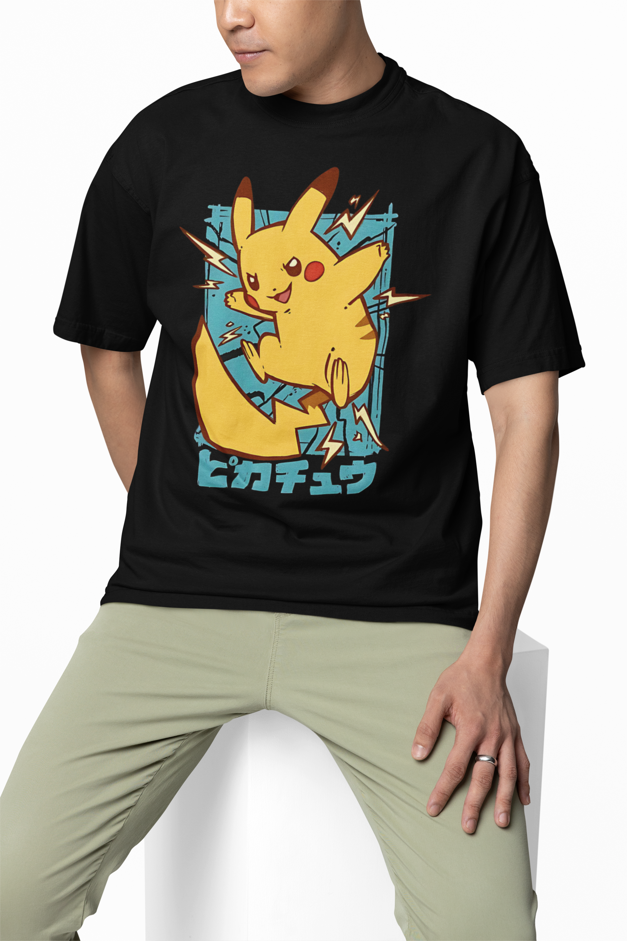 Thunder Pokemon Oversized T-Shirts