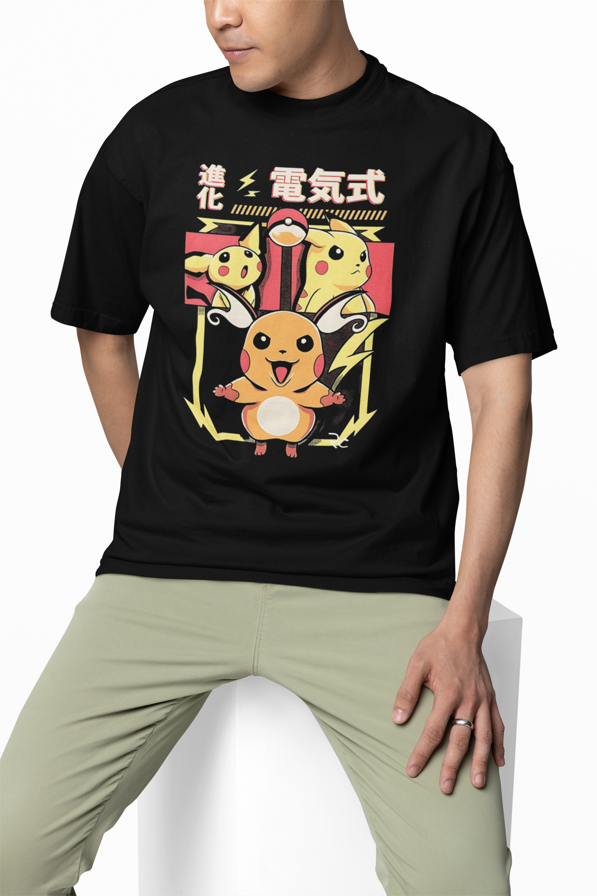 Evolution Pokemon Oversized T-Shirts
