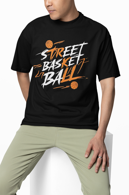 Street Basketball Oversized T-Shirt Urban Sporty Casual Tee