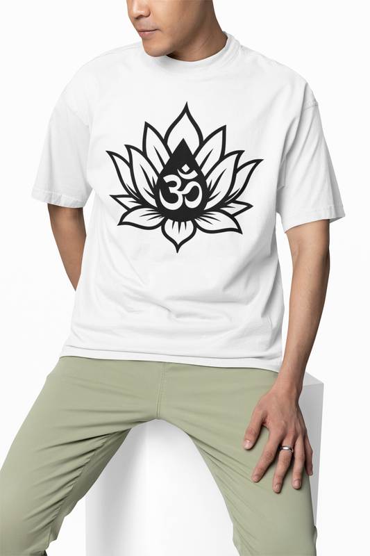 Om Inside Lotus Oversized T-Shirts