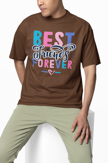 BFF Oversized T-Shirt Stylish Graphic Tee for Best Friends