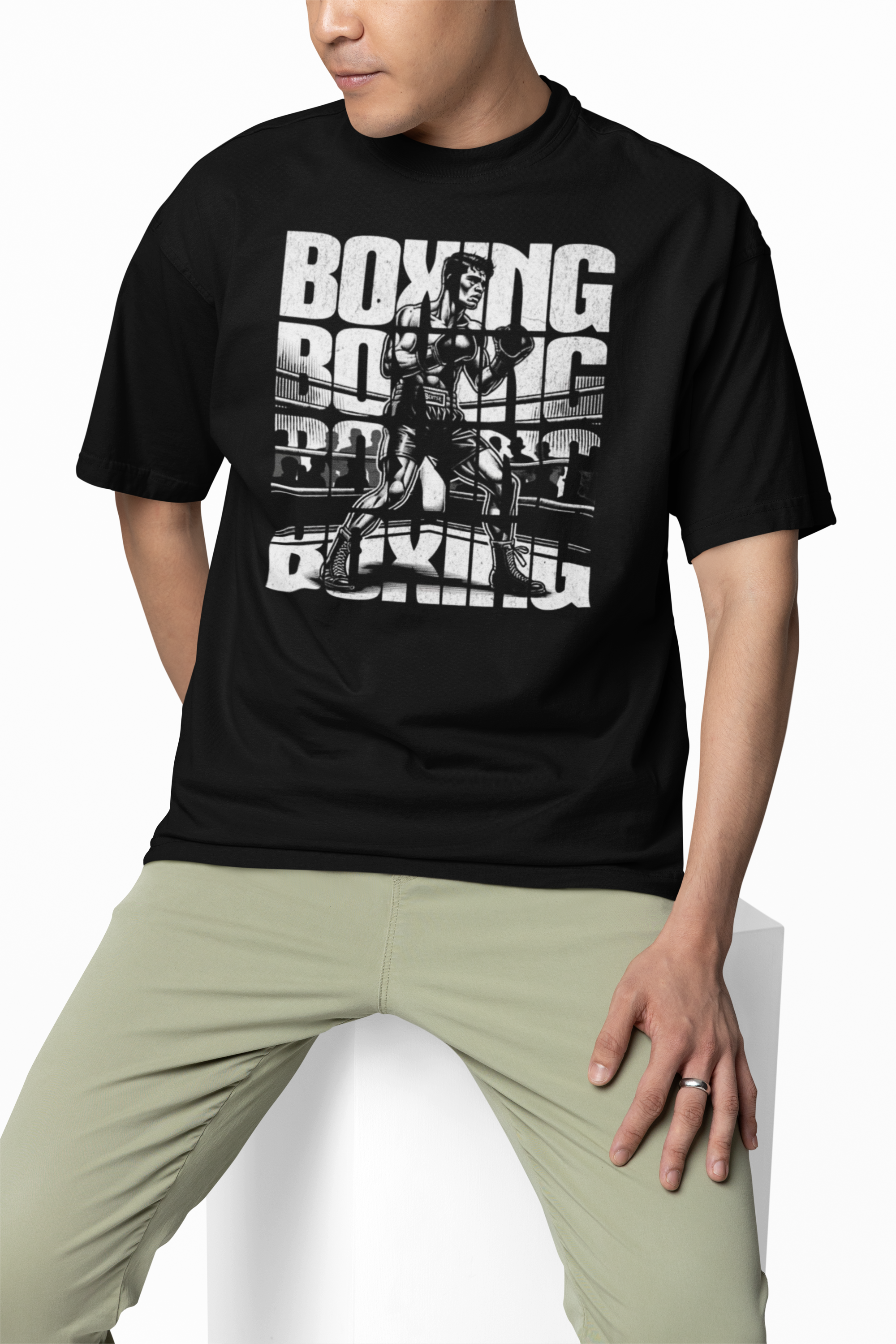 Boxing Man Oversized T-Shirts