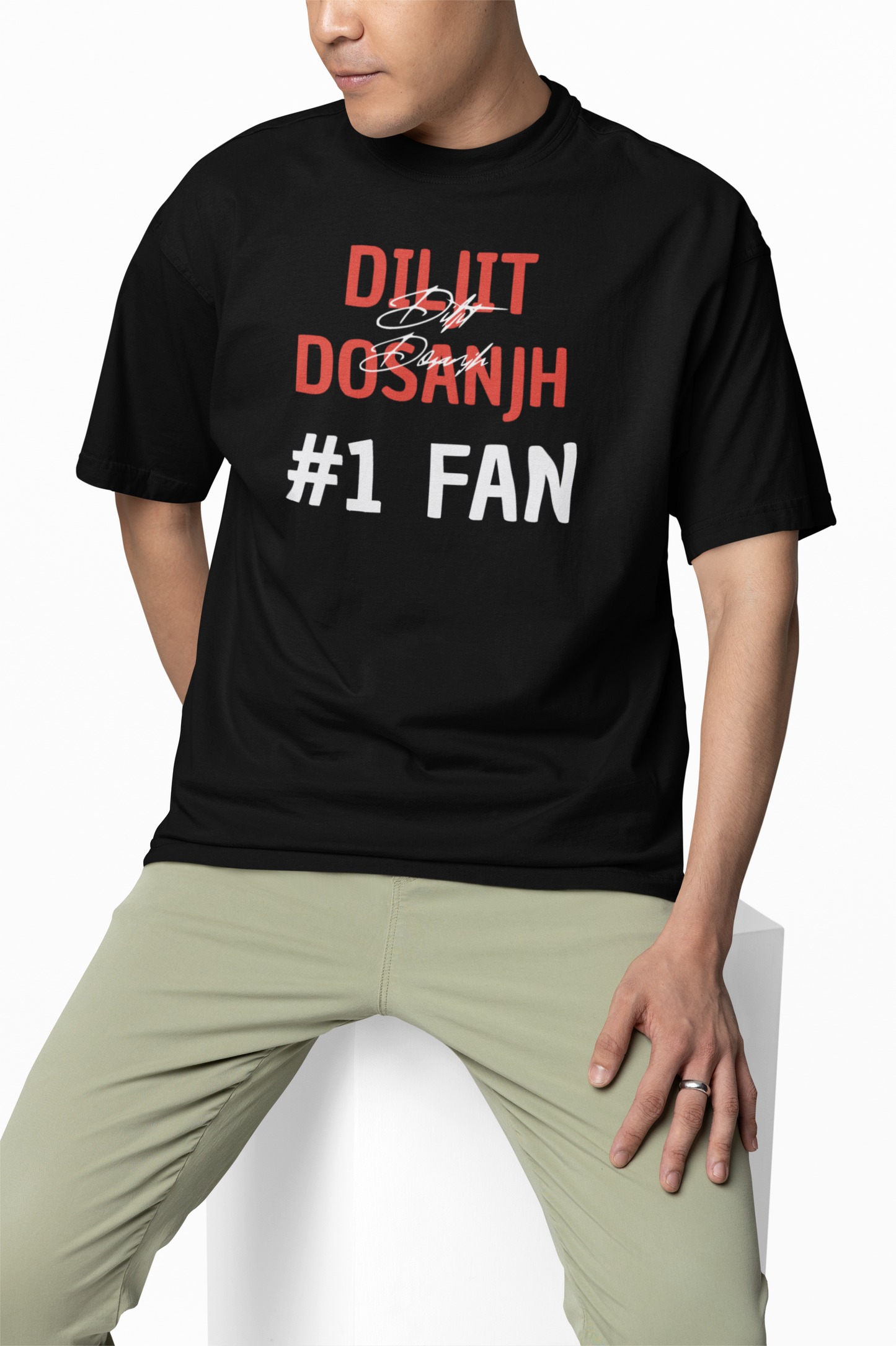 Diljit #1 Fan Oversized T-Shirt Panjabi Streetwear Trendy Look
