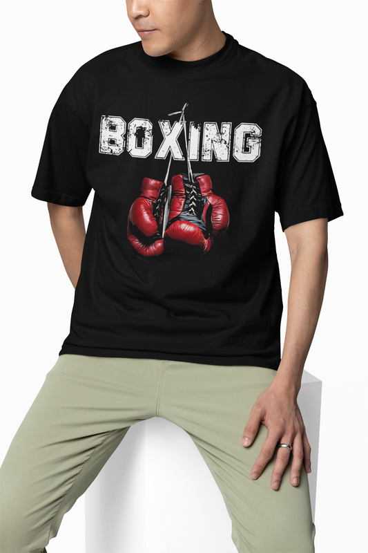 Boxing Red Gloves Oversized T-Shirts