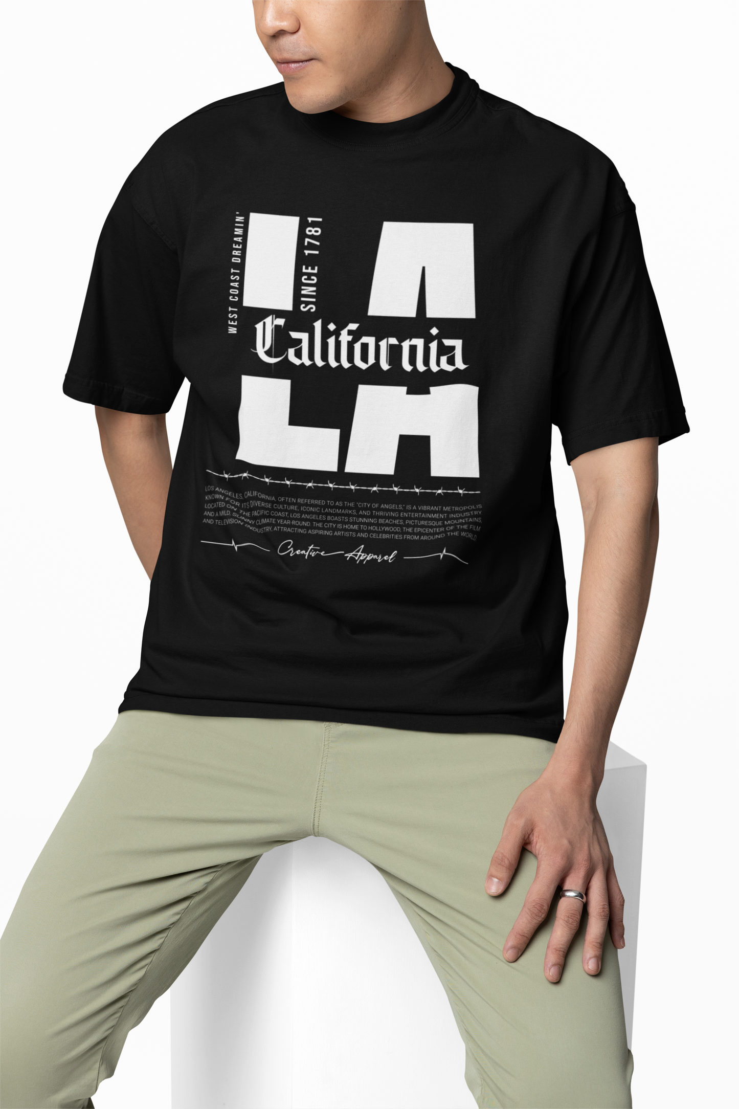 A California Oversized T-Shirts Stylish Casual Graphic Wear
