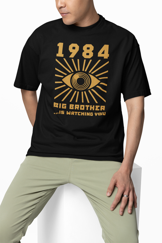 Watching You Oversized T-Shirts Bold Graphic Streetwear Tee