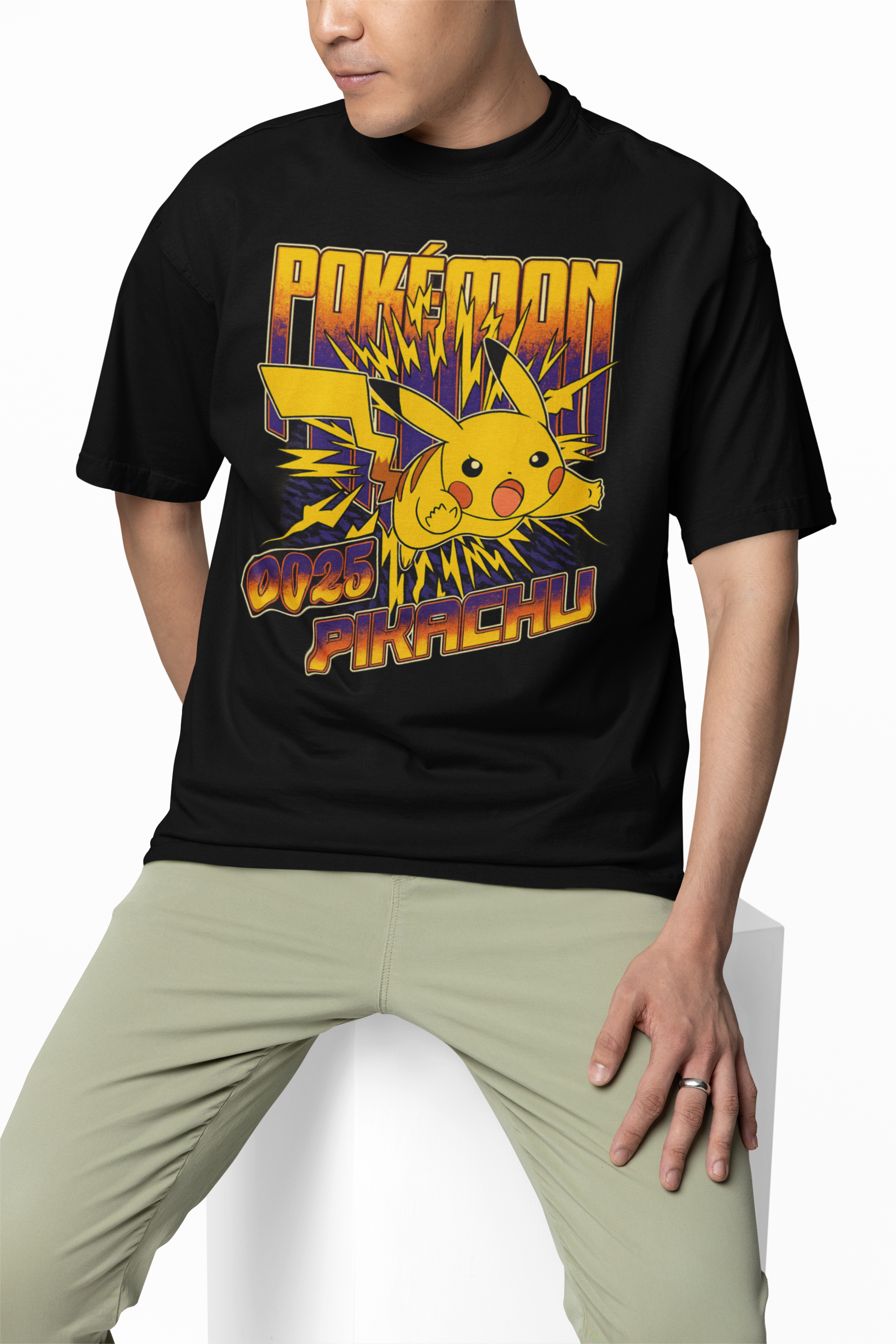 Pikachu 25 Pokemon Oversized T-Shirts