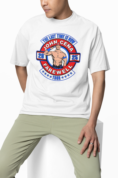 John Cena Farewell Oversized T-Shirts Bold Wrestling Design