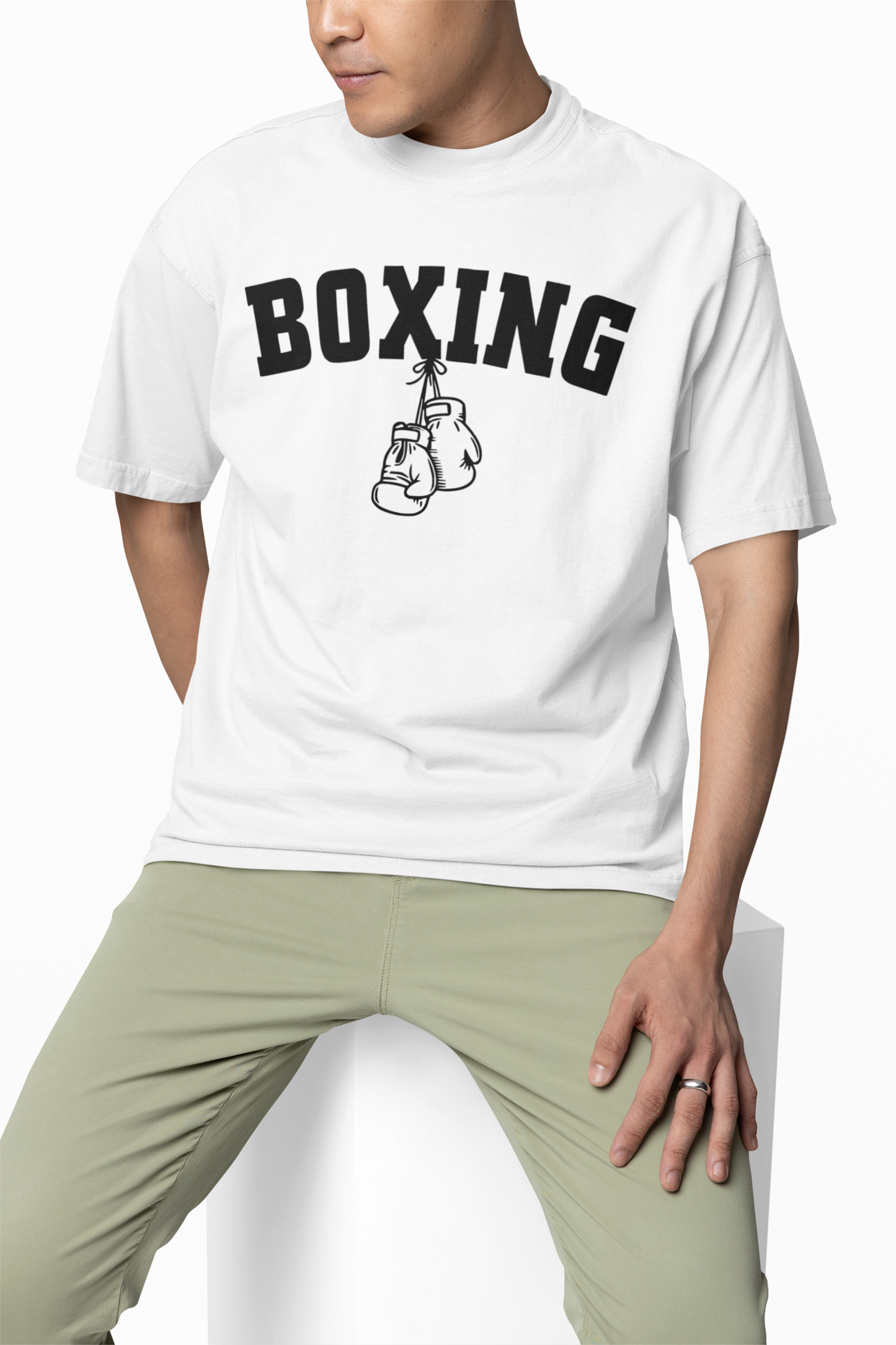 Boxing Hanging Gloves Oversized T-Shirts
