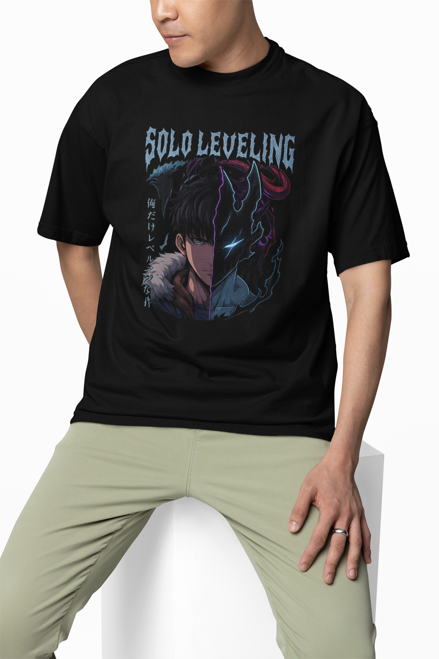 Sung Jin Woo Oversized T-Shirts Solo Leveling Streetwear