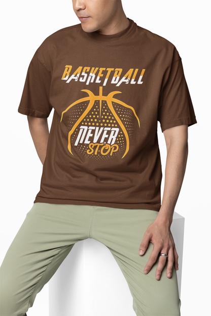 Never Stop Oversized T-Shirt Trendy Unisex Streetwear Fit