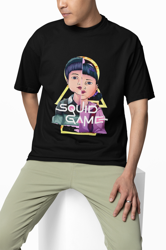 Squid Game Doll Oversized T-Shirt Bold Pop Culture Tees