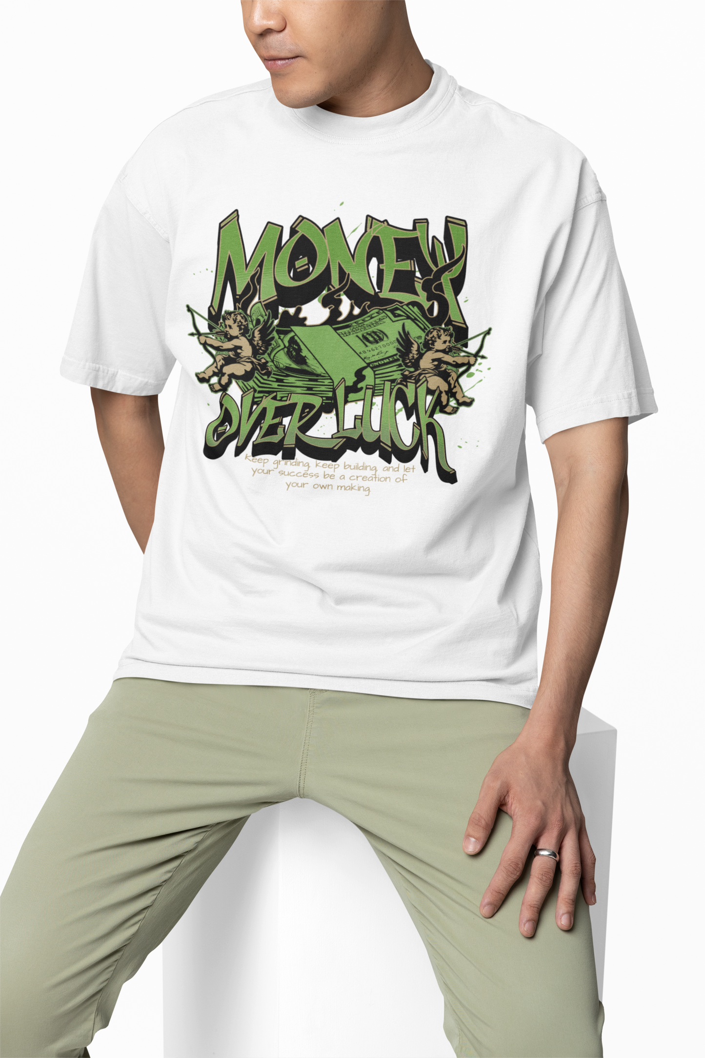 Money Over Luck Oversized T-Shirt – Bold & Stylish