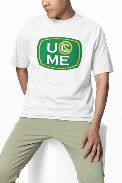 WWE UCME White Oversized T-Shirt for Bold Wrestling Fan Style