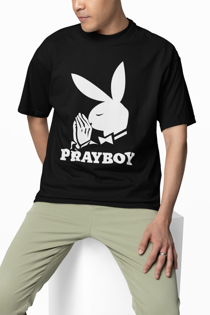 Playboy Heritage Black Oversized T-Shirt – Trendy Graphic Tee