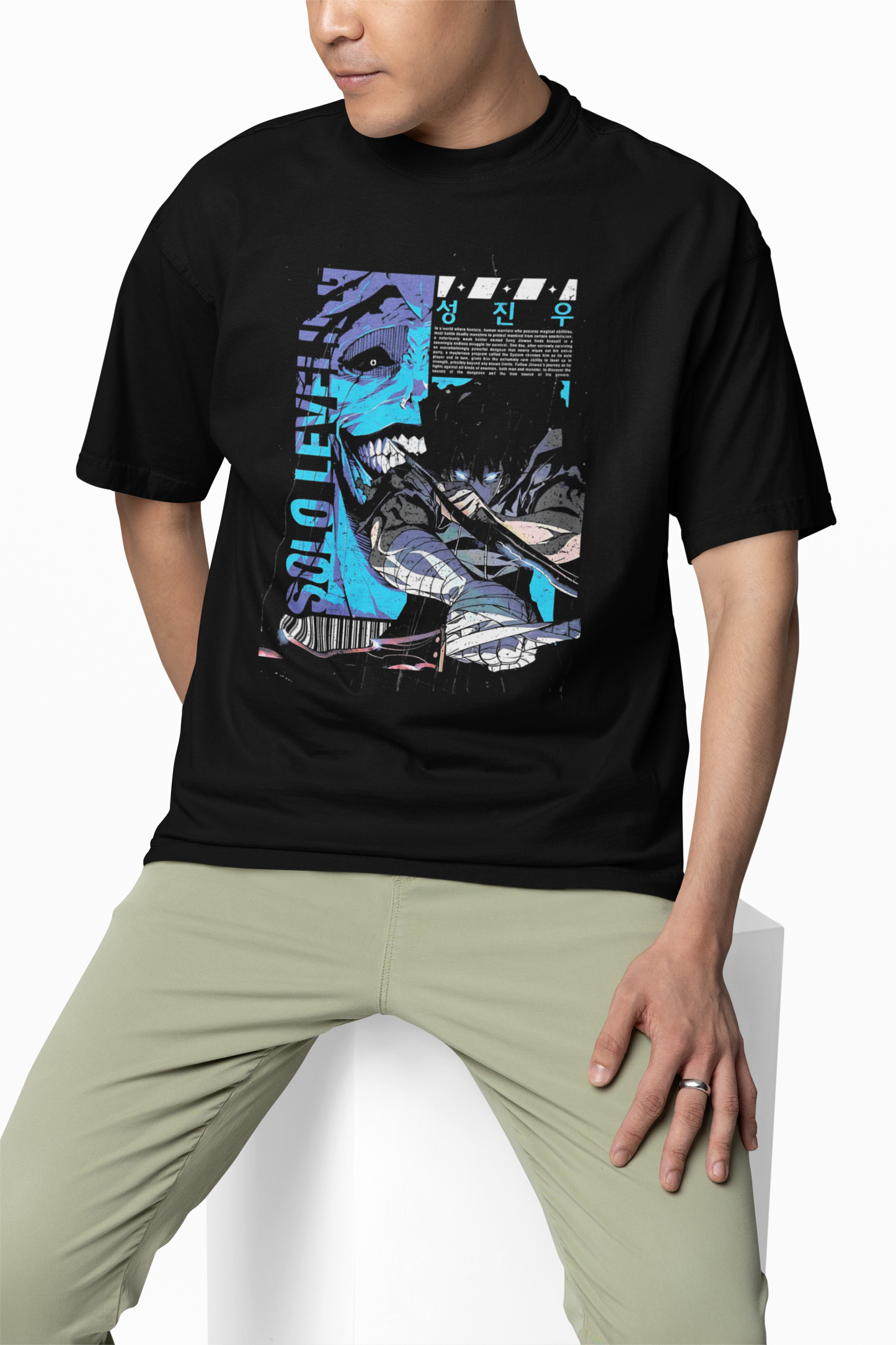 Solo Leveling Oversized T-Shirt Anime Streetwear Casual Tee