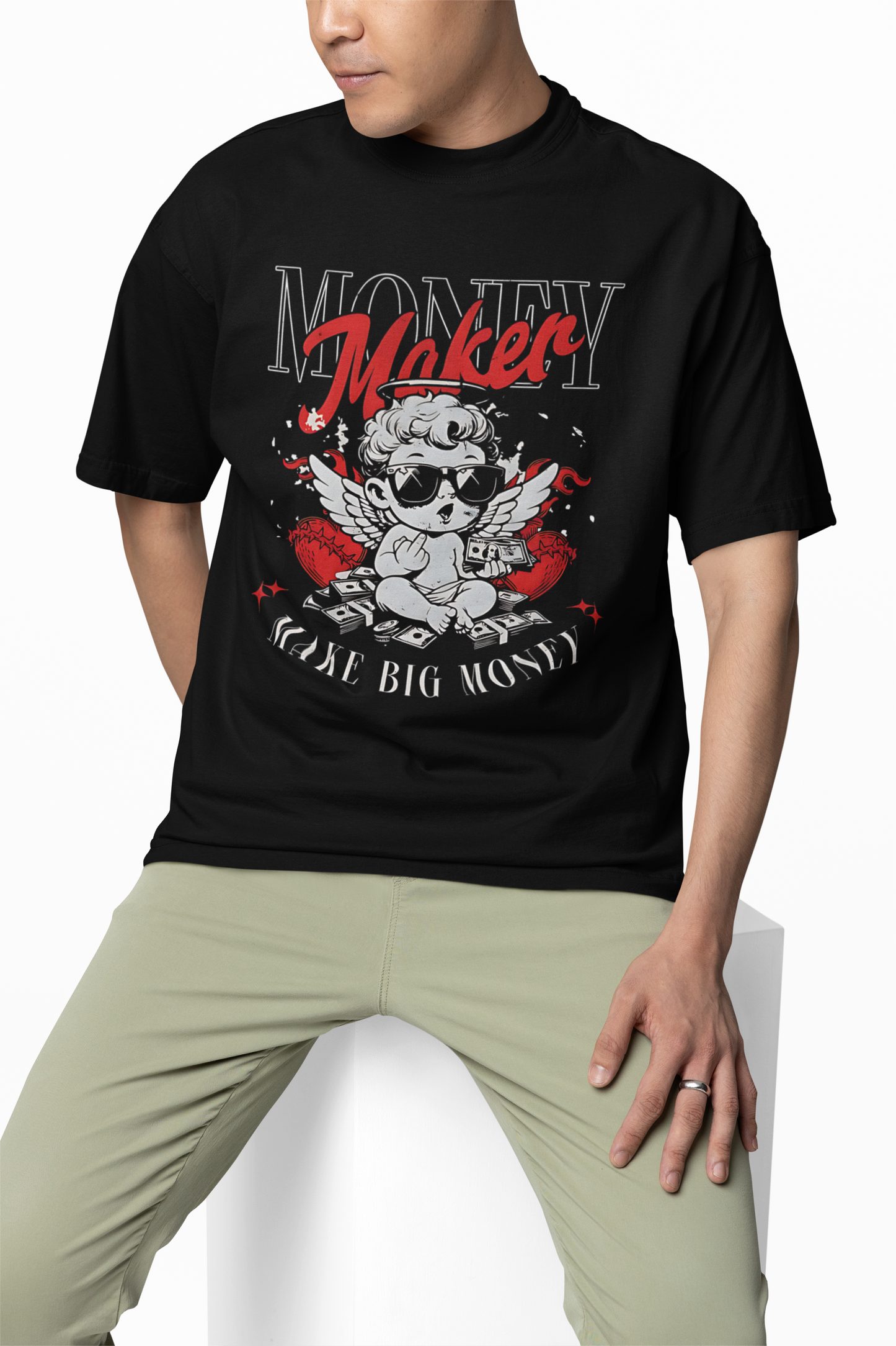 Make Big Money Oversized T-Shirt – Bold Streetwear Tee