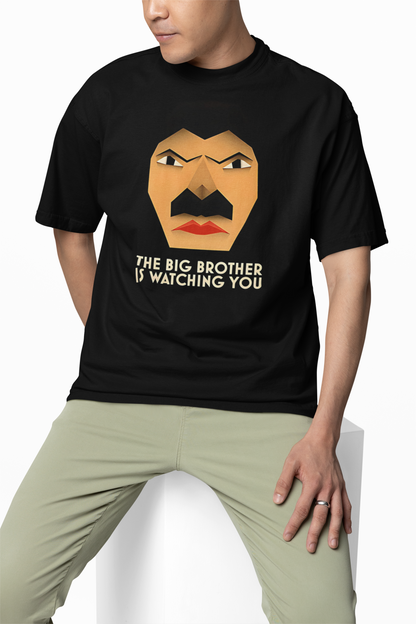 Brother Watching You Oversized T-Shirts Fun Family Streetwear