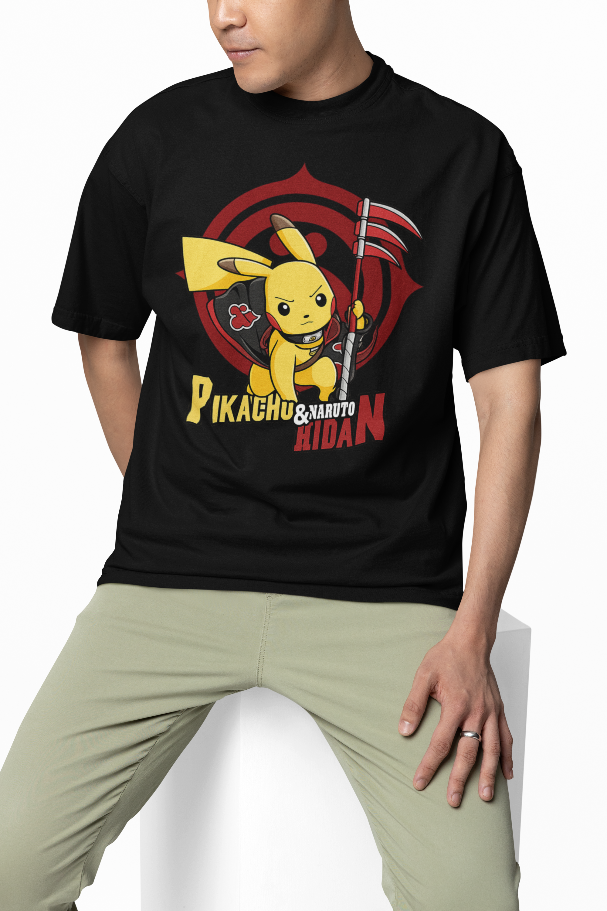 Naruto Pikachu Oversized T-Shirts