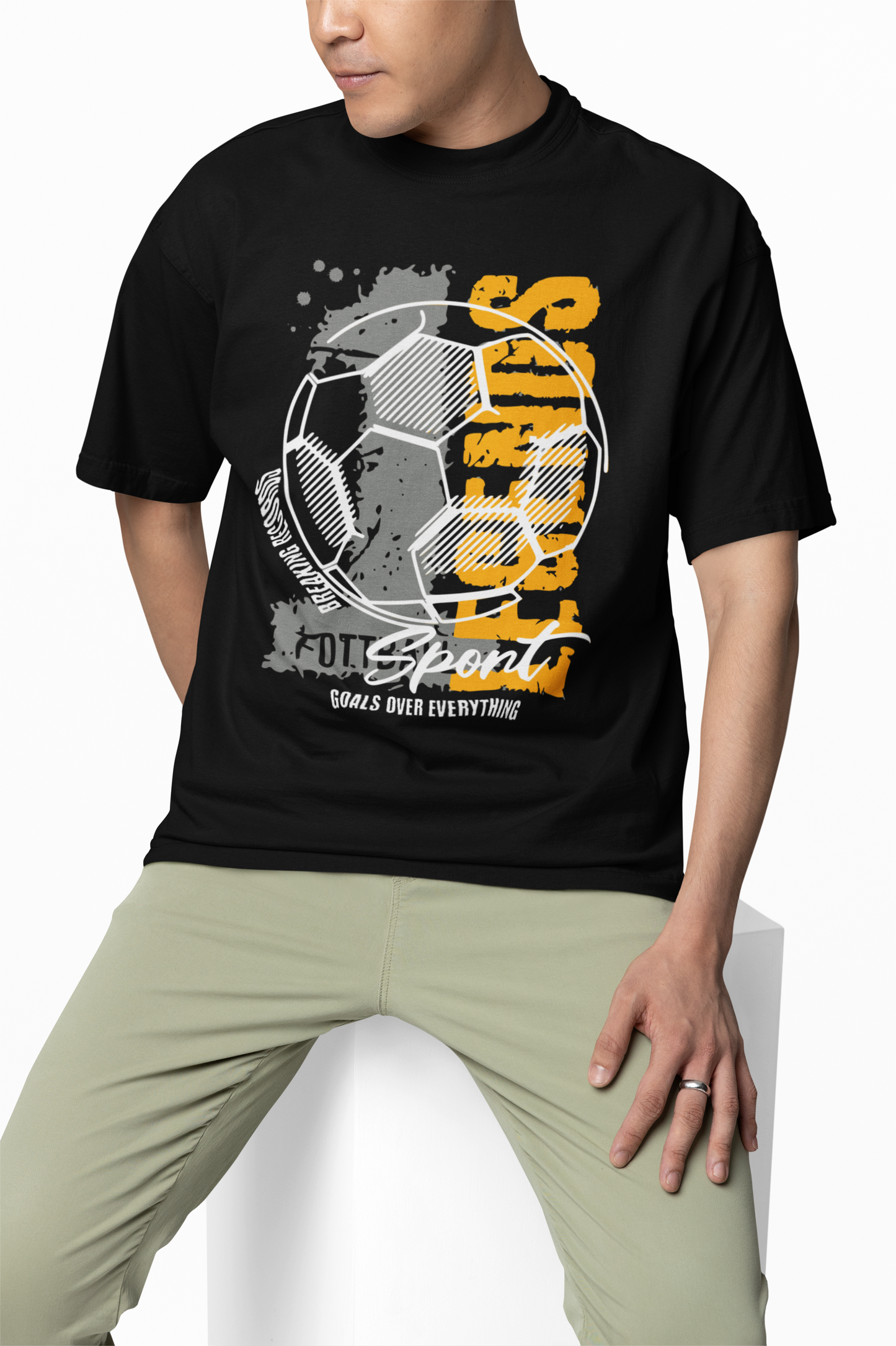Football Oversized T-Shirt – Bold Graphic Street Style