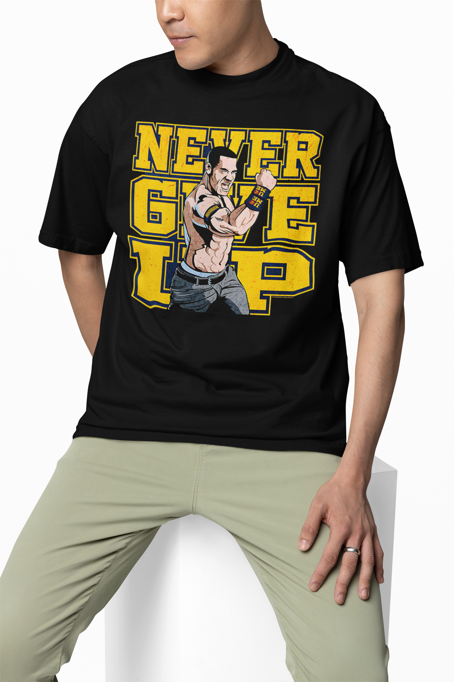 Never Give Up Oversized T-Shirts – Bold & Inspirational