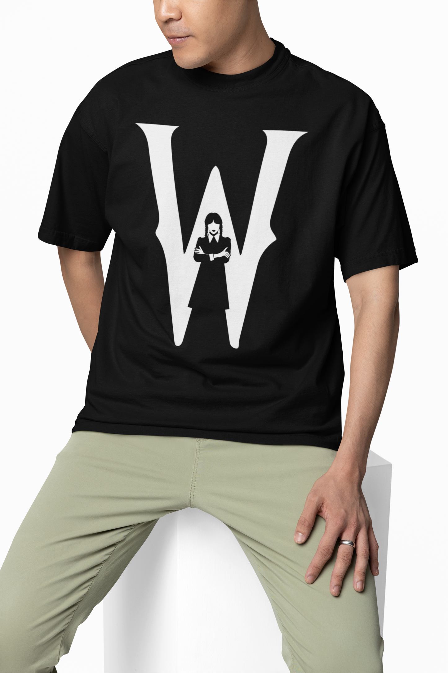 Wednesday Black Oversized T-Shirt for Modern Urban Style Tee