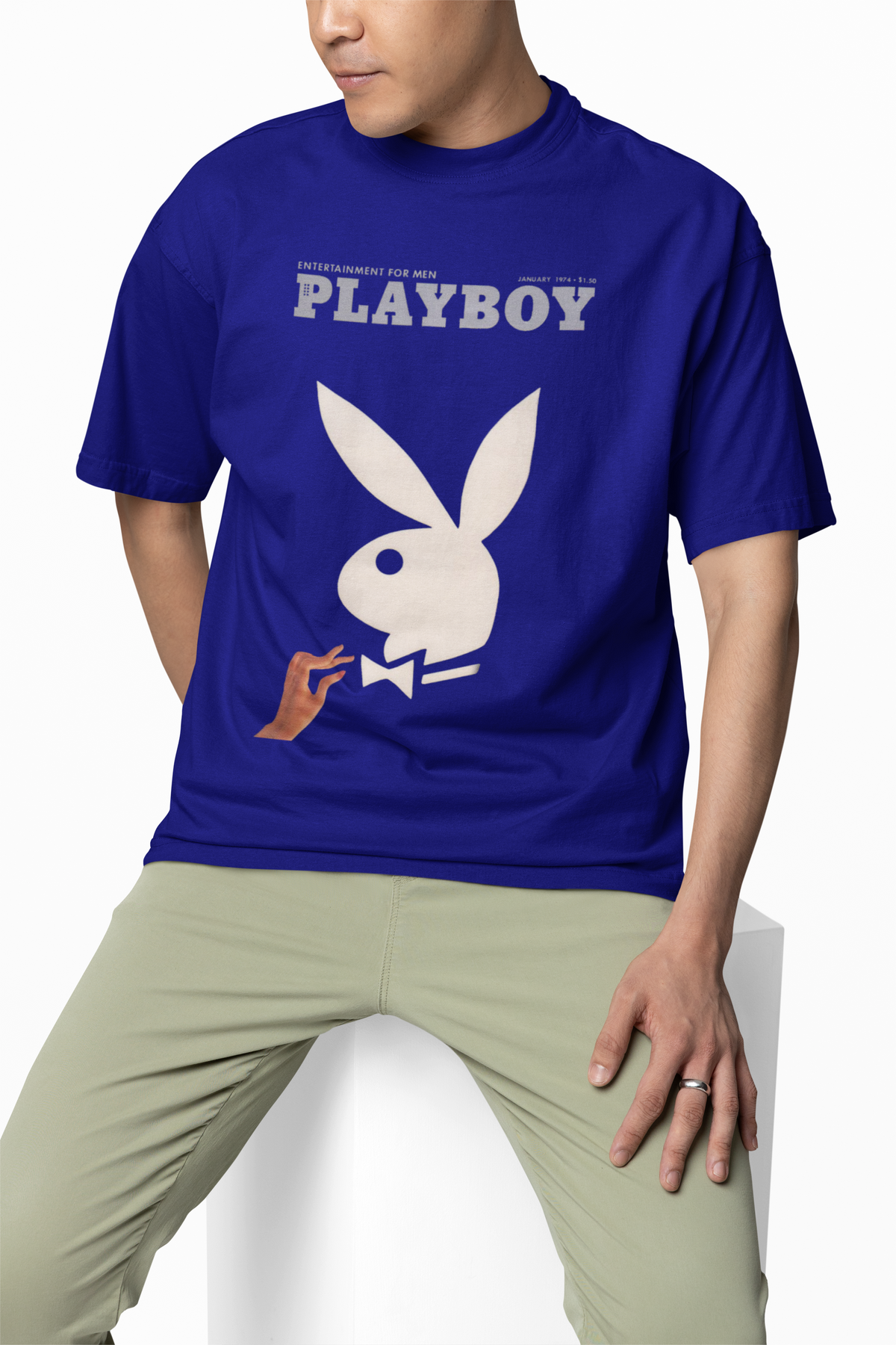 Playboy Dark Icon Oversized Graphic T-Shirt