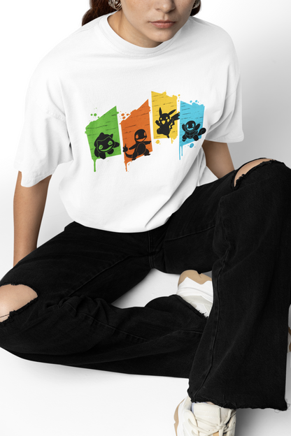 Pokemon Type Oversized T-Shirt – Relaxed Fit Anime-Inspired